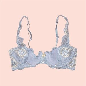 Dusty Blue Lace Bra